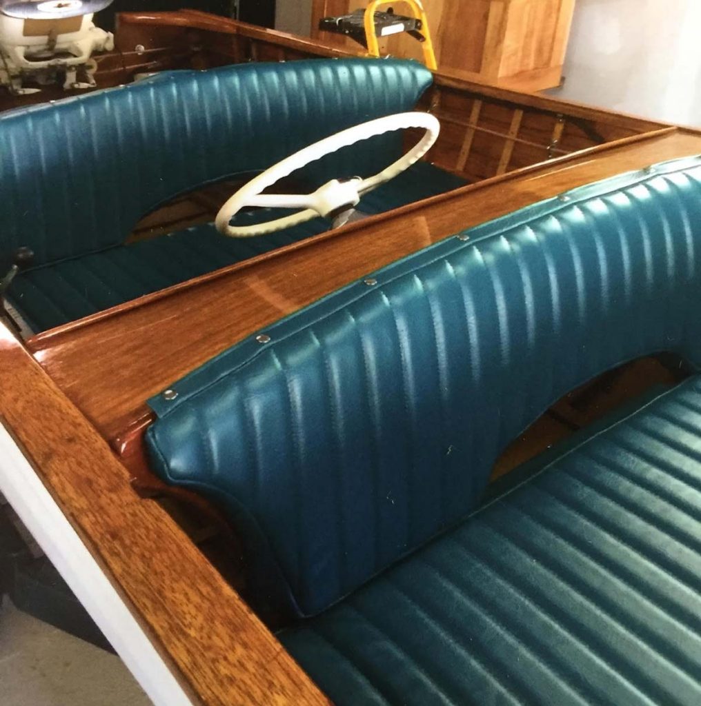 Vintage boat custom upholstery